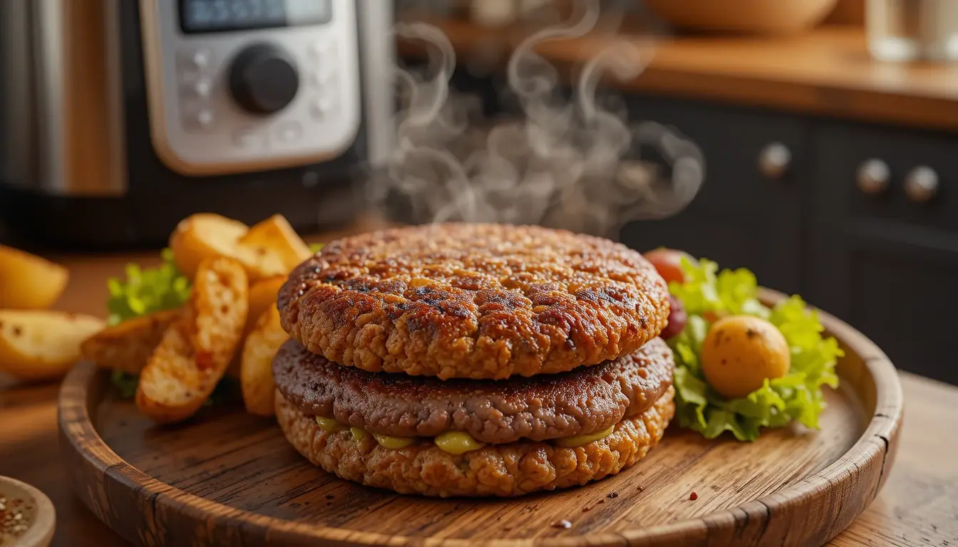 steak haché surgelé air fryer ninja